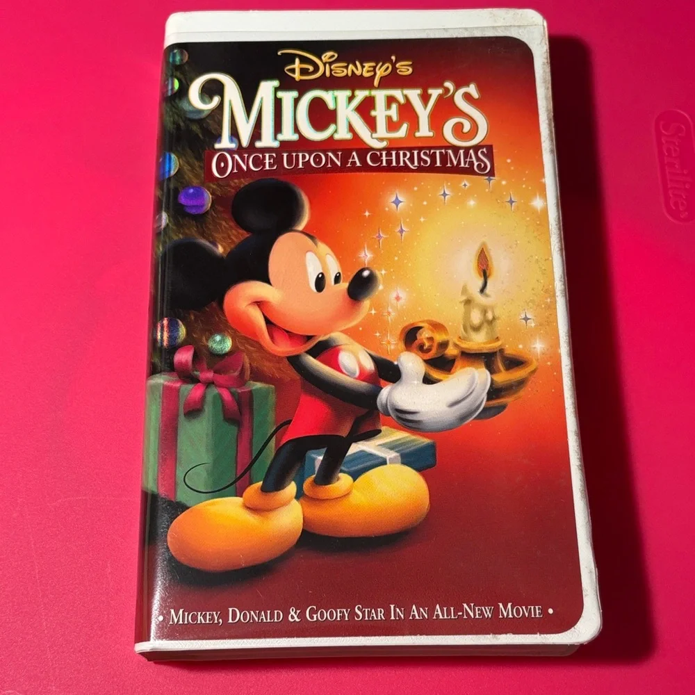 Disney's Mickey's Once Upon a Christmas VHS - Red and White